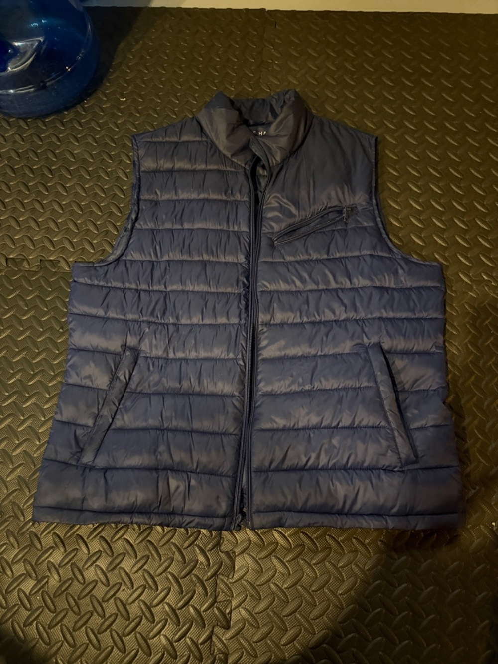 Cole Haan Navy Quilted Lightweight Puffer Vest